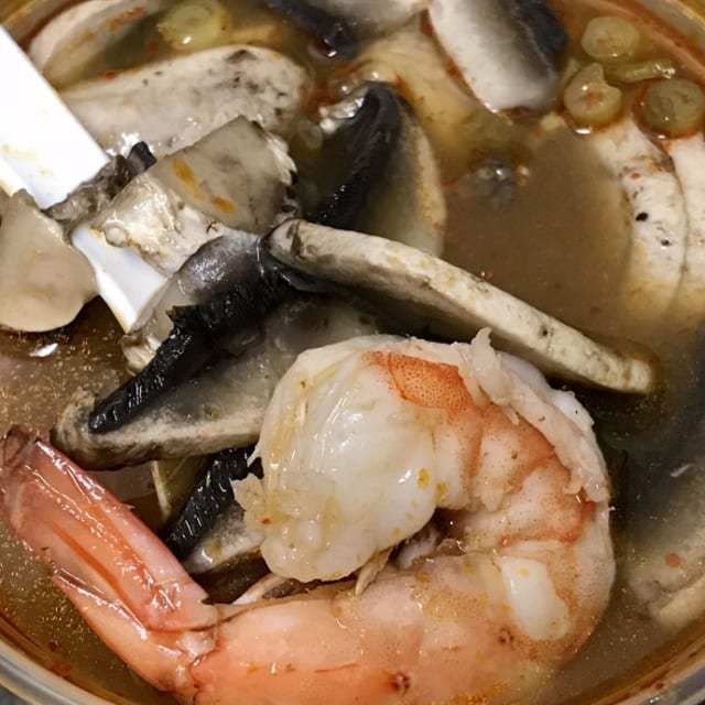 Cup of Tom Yum Soup.