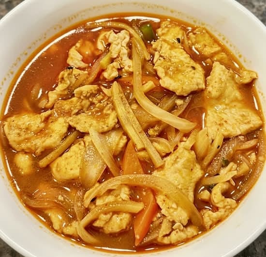 Chilli Paste and Basil Entree.
